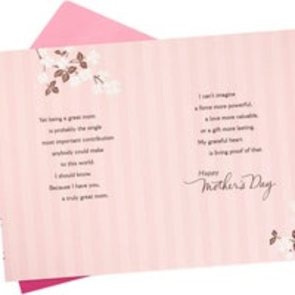 Mother's Day Card for Mom (Truly Great Mom) Hallmark - Picture 2 of 6